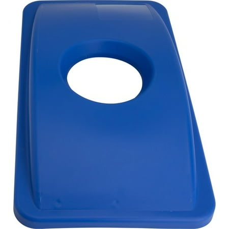 

Genuine Joe 23-Gal Recycling Bin Round Cutout Lid - Round - 1 Each - Blue | Bundle of 10 Each