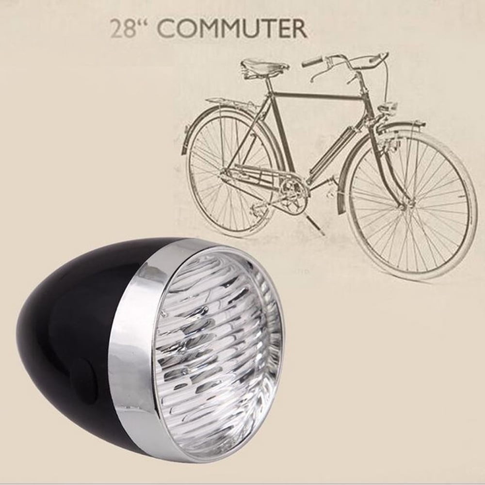 Retro Bicycle Bike 3 LED Front Light Headlight Vintage Flashlight Lamp New BG 