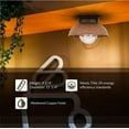 thumbnail image 4 of sea gull lighting 8869-44 sebring one-light outdoor flush mount ceiling light with clear seeded glass diffuser, weathered copper finish, 4 of 5