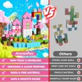 thumbnail image 4 of Annexfun - Bloques magnéticos - 150 piezas de bloques de construcción con forma de unicornio - Juguetes Montessori para niños pequeños - Regalos de Navidad y cumpleaños - Juguetes sensoriales STEM par, 4 of 5