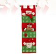 thumbnail image 2 of Christmas Advent Calendar Hanging Santa Elk Snowman Christmas Countdown Calendar for Christmas Decorations (Red Background), 2 of 7