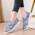 thumbnail image 4 of Vedolay Women Summer Sneakers Women's Platform Wedge Slip-On Sneakers,Comfortable Sole Round Toe Sneakers,Blue 7, 4 of 5