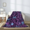 thumbnail image 3 of ZNDUO Fashion Flowers Pattern Pattern Thickening Blanket, Fluffy Soft Cozy Flannel Throw Blankets, 60"x50" Inches, 3 of 8