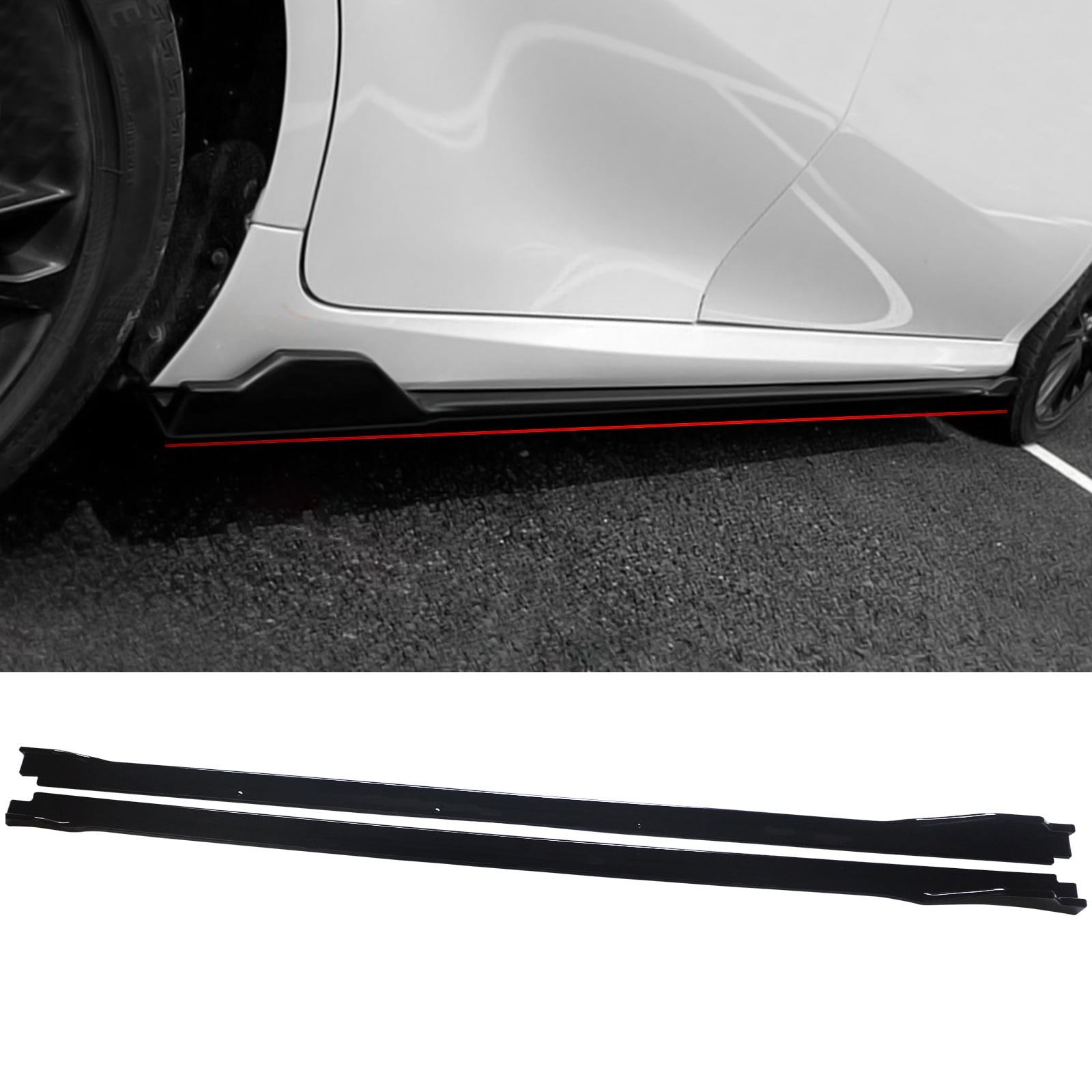 NINTE Side Skirts Extension Rocker Panel for 2018-2022 Toyota Camry ...