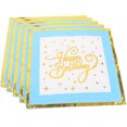thumbnail image 5 of KAKOWELY 16 servilletas de papel con estampado en caliente para fiestas de cumpleaños, bodas y festivales (azul), 5 of 5
