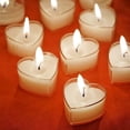thumbnail image 2 of Efavormart 12 Pack White Heart Shaped Tea Light Candles  Birthday, Proposal, Wedding, Party, Engagement, and Table Decor, 2 of 11