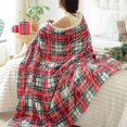 thumbnail image 5 of Throw Blanket Christmas Blankets with Green Red Buffalo Plaid - Reversible Sherpa Fleece Soft Checkered Blanket - Throw Blanket for Couch Cozy Lightweight Blankets for Bed, 50x60 Inches, 5 of 6