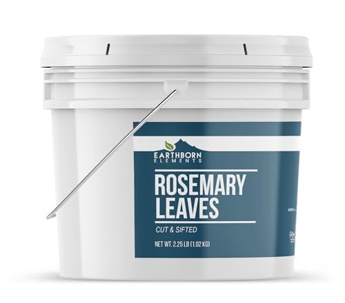 Earthborn Elements Rosemary Leaves 1 Gallon Bucket, Cut & Sifted, Versatile Herb