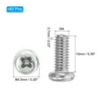 thumbnail image 2 of Uxcell Phillips Pan Head Screws, 60 Pack M4-0.7 x 10mm 304 Stainless Steel 18-8 Full Thread Pan Head Machine, 2 of 7