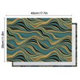 thumbnail image 6 of Teal Marble Gold Wave Pattern Summer Placemats Table Placemats Set Of 4-Linen Kitchen Washable Placemats Table Mats 11.8"x17.7" Non-Slip Heat Resistant, 6 of 6