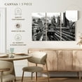 thumbnail image 4 of Elephant Stock Line 7 Subway Wall Art - Horizontal Multi Panel Canvas - 3 Pieceliving Room Wall Decor - Photography Transportation Multi Panel - Black And Graydecor By Philippe Hugonnard - 23" x 14", 4 of 4