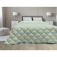 thumbnail image 1 of Abstract Down Alternative Comforter, Rhythmic Intertwined Triangles Modern Style Rhombus Arrangement Illustration, Microfiber Quilt for All Season, 5 Sizes, Multicolor, by Ambesonne, 1 of 3