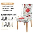 thumbnail image 4 of Modern Floral Dining Chair Covers Set of 4 Bright Wildflower and Butterfly Print Washable Polyester Stretch Slipcovers Removable Seat Protector for Artistic Space, 4 of 5