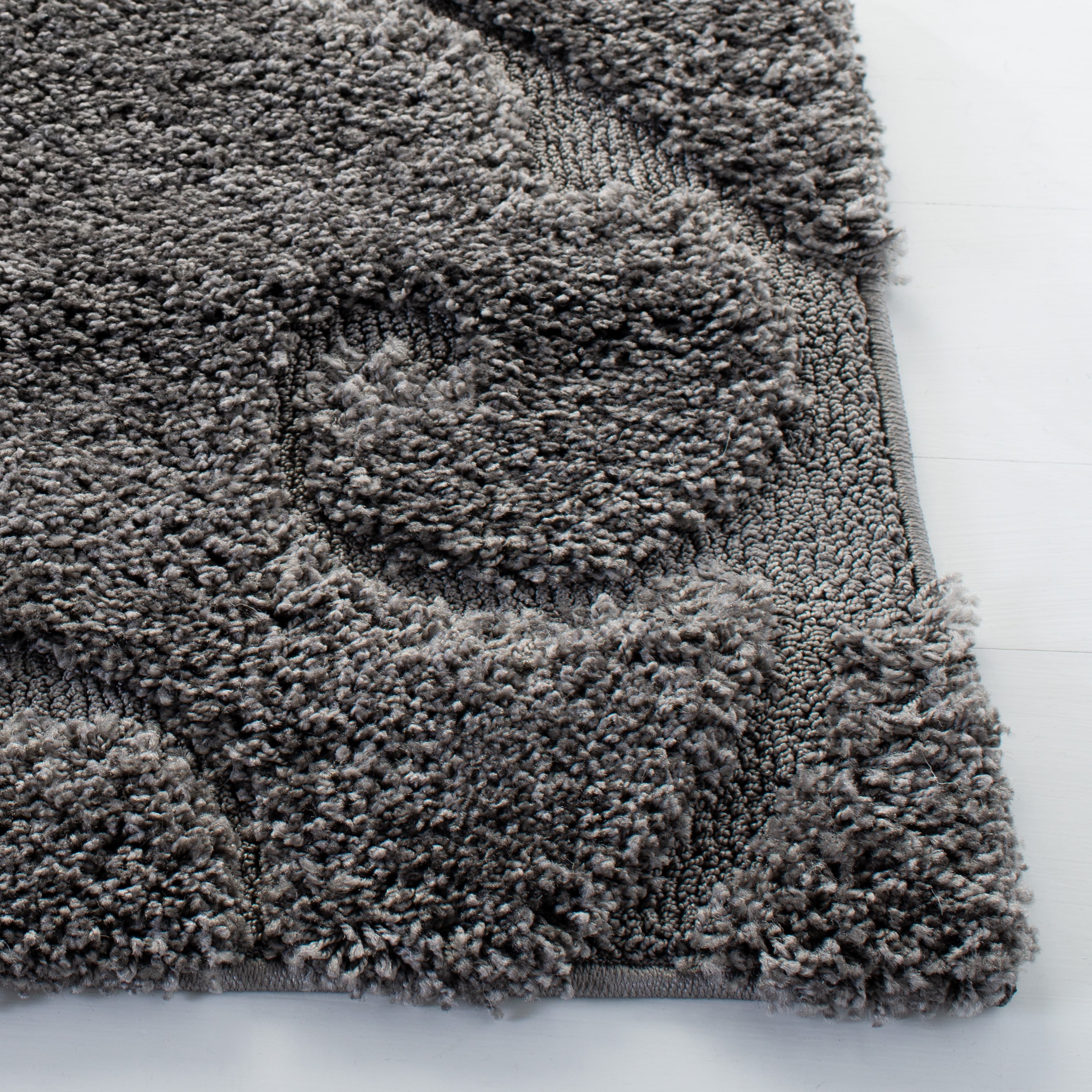 Safavieh Florida Doug Floral Vines Geometric Shag Area Rug, Gray, 6' x 8'