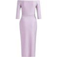 thumbnail image 4 of LAICAIW Women's Bodycon Shoulder Maxi Ruched Prom Cocktail Dresses Shining Off Dress Elegant Slit Wedding Guest Formal, 4 of 6