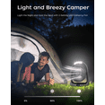 FrSara 6" Portable Desk Travel Camping Fan , 20W Battery Operated Mini Small Fan with 3 Speeds & LED, 6H Runtime Setting, 360°Tiltable Head, USB Type-C Charging, Ideal for Camping, Home & Office