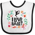 thumbnail image 3 of Inktastic Ballerina Dancer I Love Ballet Girls Baby Bib, 3 of 4