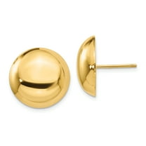 14k 15.50mm Button Post Earrings
