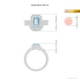 thumbnail image 4 of Angara Natural 1.35 Ct. Aquamarine with Diamond Halo Ring in 14K White Gold for Women (Ring Size: 3.5), 4 of 9