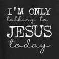 thumbnail image 6 of Wild Bobby I'm Only Talking to Jesus Today Inspirational/Christian Women Standard V-Neck Tee, Black, Small, 6 of 6