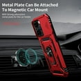 thumbnail image 2 of for iPhone 14 Pro Case with Slide Lens Cover HD Screen Protector,  Grade Drop Protection,  Rotated Ring Holder Kickstand Protective Phone Case,Red, 2 of 12