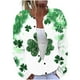 thumbnail image 2 of Cárdigan informal de punto con estampado del Día de San Patricio para mujer, abrigo con botones, 2 of 5