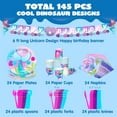 thumbnail image 2 of 145 Pcs Mermaid Birthday Party Supplies with Banner, 24 Serves Tableware Set with Plates, Cups, Napkins, and Cutlery Sets for Mermaid Themes Party Kids 6 7 8 Years, 2 of 16