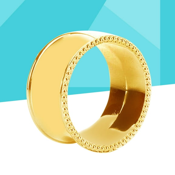 MLINS  4 Pcs Dinner Napkin Rings Metal Gold Napkins Parties Golden