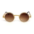 thumbnail image 7 of Sunglasses Men Hip Hop Shades Round Gold Metal Diamond Bling Brown, 7 of 7