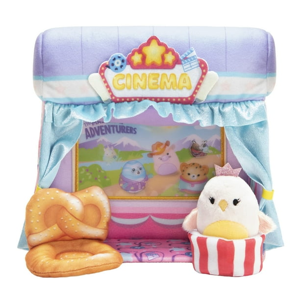 Set de Juego Squishville Mini-Squishmallows Cine con Peluche y Silla