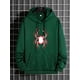 thumbnail image 2 of Sudadera Con Capucha Con Gráfico De Araña Para Hombre, Cómoda Sudadera Con Capucha Y Cordón Elástico, 2 of 4
