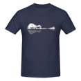 thumbnail image 3 of Camiseta de manga corta 100 % algodón para hombre con diseño de guitarra natural, 3 of 5