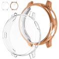 thumbnail image 1 of GFDYREE [2Pack] Compatible with Samsung Galaxy Watch Active 2 Screen Protector Case 44mm, Bumper Full Around Cover for Samsung Galaxy Watch Active2 44 (Clear-Rose Gold, 44mm), 1 of 7