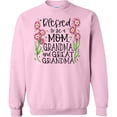 thumbnail image 2 of Inktastic Blessed to Be a Mom, Grandma, and Great Grandma Pink Flowers Adult Sweatshirt, 2 of 4
