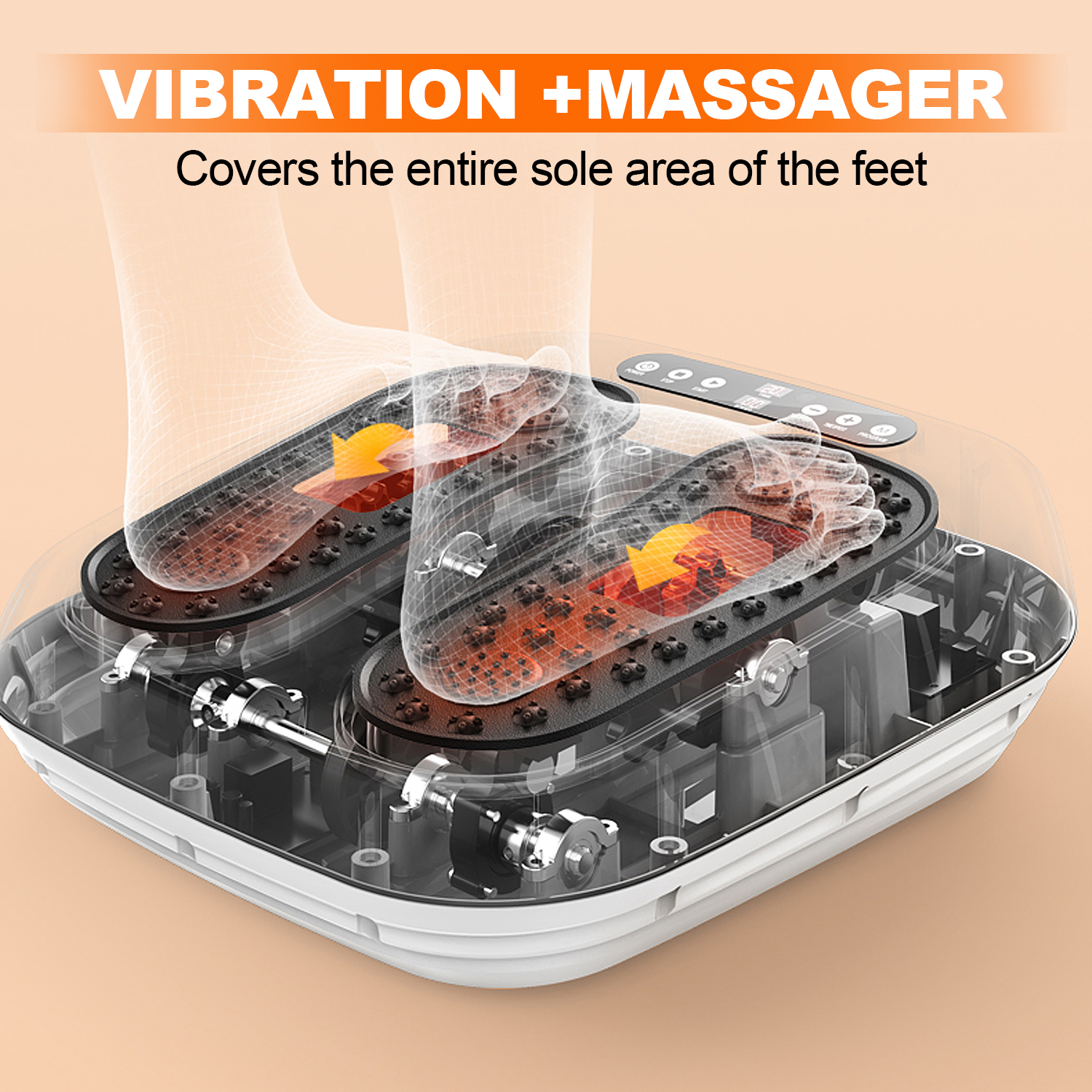 BEF Upgraded Electric Foot Massager Machine, 5 Auto Modes 20 Levels Speed, Remote Control, Deep Kneading Therapy by BEF, Gifts for family menbers