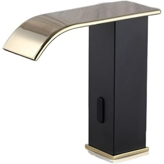 Luxury Matte Black Sensor Bathroom Faucet Cold and Hot Deck Mounted Tap Short and Tall Sink Mixer