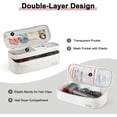 thumbnail image 2 of Portable Hair Tool Storage Organizer Bag, Double-Layer Travel Bag for One-Step Hair Dryer, Volumizer Hot Air Brush & Attachments, Bag Only, Quilted Beige, 2 of 14