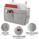 thumbnail image 4 of ER 1 bolsillo para cama (gris), organizador de lona impermeable para estante de cama, cesta colgante para mesita de noche, bolsillo para cama para el hogar, oficina y escuela Rojo Verde, 4 of 5