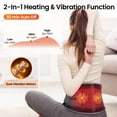 thumbnail image 3 of Comfytemp Cordless Heating Pad with Vibrating Massage for Back Discomfort, Battery Power Waist Belt, Gifts for Mom/Dad/Yourself, Black, 3 of 9