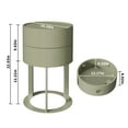 thumbnail image 5 of HLR Modern Round Wood Nightstand with Drawer, 2-Tier End Table for Living Room, Bedroom, Green, 5 of 7