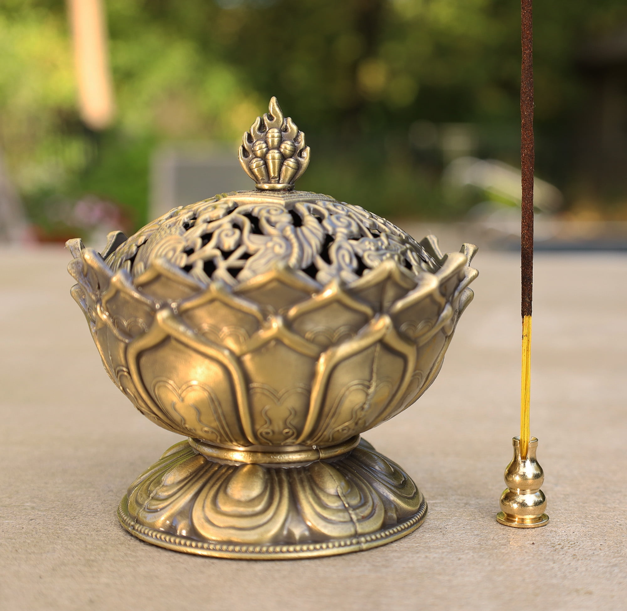 Large Heavy Duty Multi Purpose Charcoal Incense Burner 4.25 Inches Tall