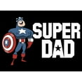 thumbnail image 2 of Men's Marvel Super Dad Cartoon Captain America  Graphic Tee Black 2X Large, 2 of 5