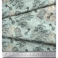 thumbnail image 2 of Soimoi Green Rayon Fabric Cage & Text Decor Fabric Printed Yard 42 Inch Wide, 2 of 3