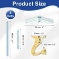 thumbnail image 2 of Uxcell Swag Hooks Heavy Duty Ceiling Hooks with Hardware Installation for Plants and Chandeliers Gold, 2 of 7