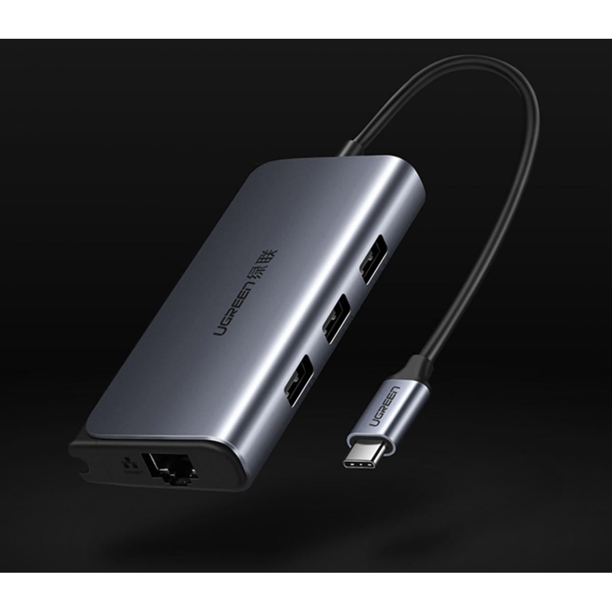 Labpano USB C Hub Type-C to 3-Port USB 3.0 Dock with Gigabit Ethernet Adapter and Micro USB Power