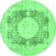 thumbnail image 1 of Ahgly Company Indoor Round Medallion Emerald Green Traditional Area Rugs, 7' Round, 1 of 4