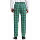 thumbnail image 3 of Pantalones Casual de Hombre Inspire Chic, Ajuste Regular, Plano, Estirados, Cuadros, Talla 38, Verde Amarillo, 3 of 7