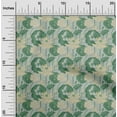 thumbnail image 1 of oneOone Cotton Jersey Forest Green Fabric Insect|Leaves & Lotus Floral Sewing Craft Projects Fabric Prints By Yard 58 Inch Wide, 1 of 4