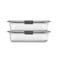 Rubbermaid Brilliance Glass Food Storage Containers, 8Cup Food