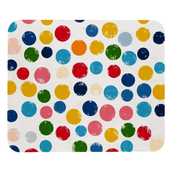 PhooArto Comfortable Mouse Pad Colorful Dot Pattern Desktop Mousepad , 21 x 25 cm Mouse Mat, Non-Slip Rubber Base, Improves Speed and Precision